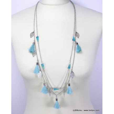 collier 0115093 bleu turquoise