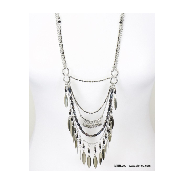 sautoir plumes 0116607 gris sautoir plumes 0116607 gris