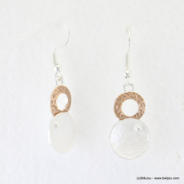 boucles d'oreilles pendantes pièces époxy couleur pastel 0318020 rose boucles d'oreilles pendantes pièces époxy couleur pastel 0318020 rose