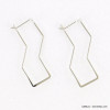 boucles d'oreilles enfile aiguille géométrique femme métal 0318169 argenté