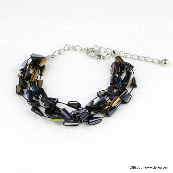 bracelet multi-liens cristal conique femme 0218505 multi