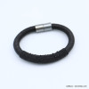 bracelet aimanté cordon épais fil métallisé tube strass 0218550