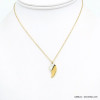 collier pendentif aile d'ange nacre acier inoxydable 0119161