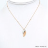 collier pendentif aile d'ange nacre acier inoxydable 0119161