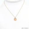 collier pendentif rond rose des vents boussole acier inoxydable 0119173