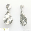 boucles d'oreilles XXL oversize métal brillant martelé 0319611