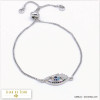 bracelet oeil grec bleu protecteur métal strass coloré 0219517