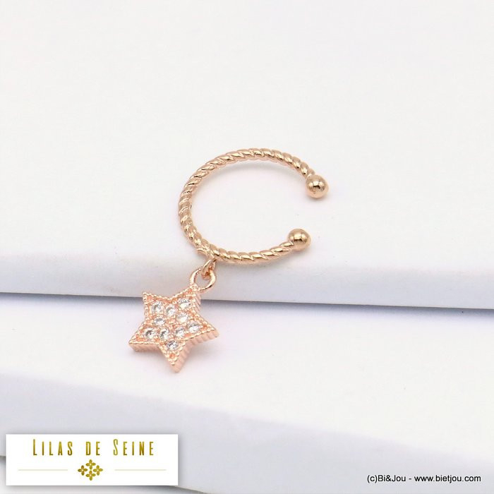 bague d'oreille étoile métal strass 0319673 bague d'oreille étoile métal strass 0319673