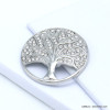 broche arbre de vie aimantée ronde métal strass 0519510