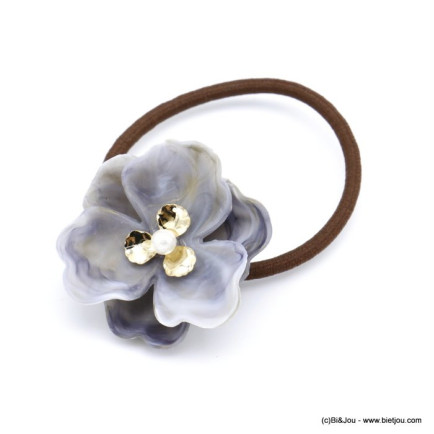 élastique cheveux fleur résine 0620035