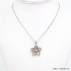 collier fleur verre strass métal femme 0120117