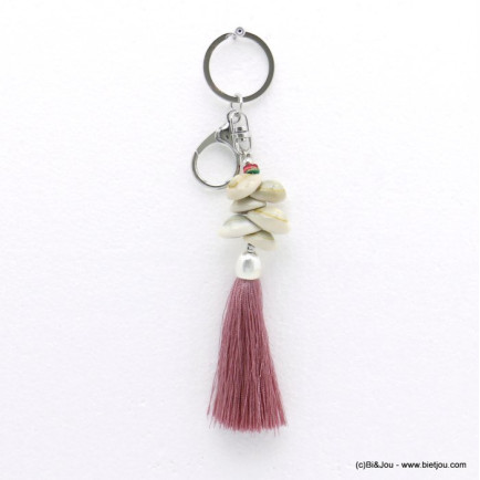 Porte-clés Femme Décoratif - Pendentif Cœur Ou Thème Marin (étoile De Mer, Coquillage, Poisson) - Chaîne Dorée Avec Mousqueton