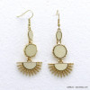 boucles d'oreilles hippie chic demi-soleil métal demi-lune bois femme 0320145