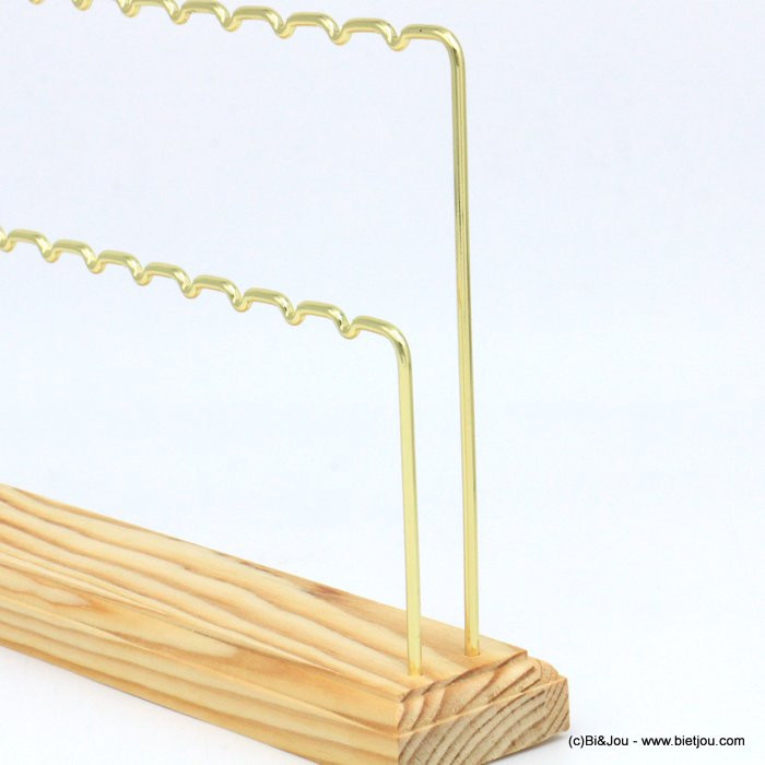 Espositore Per Gioielli In Legno A 2 Livelli | Supporto Per Bracciali, Collane E Orologi | Grezzo Non Dipinto Per Decorazione DIY