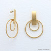 boucles d'oreille géométrique anneaux métal vieilli femme 0321046
