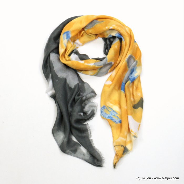 foulard imprimé bi-ton polyester femme 0721510 foulard imprimé bi-ton polyester femme 0721510