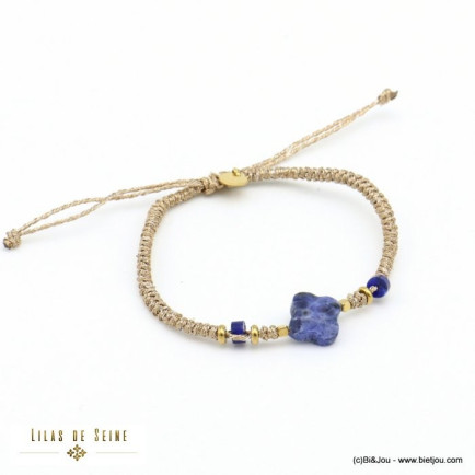 bracelet trèfle pierre acier inoxydable 0221529