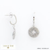 boucles d'oreille demi-créoles étoile strass acier inoxydable femme 0321562