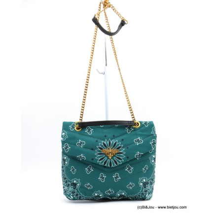 sac matelassé à bandoulière chaîne métal polyester fermoir abeille femme 0922004