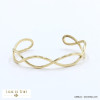 bracelet jonc fil entrelacé acier inoxydable femme 0221597