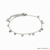 bracelet acier inoxydable minimaliste breloque pampille ronde femme 0222083
