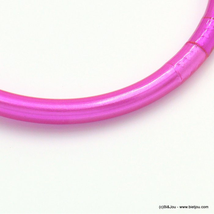 12 bracelets jonc Bouddhiste épais porte-bonheur silicone 0222124 fuchsia