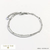 bracelet acier inoxydable double chaînes maille miroir 2mm forçat femme 0222097