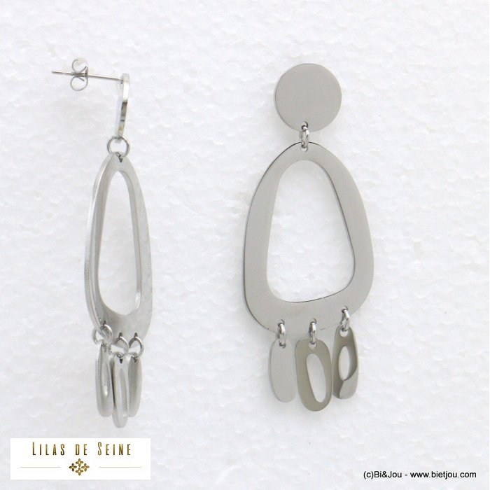 boucles d'oreille vintage acier inoxydable femme 0321073 boucles d'oreille vintage acier inoxydable femme 0321073