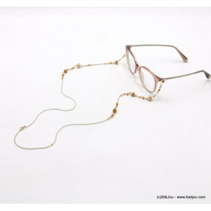 chaîne lunettes cristal coloré métal femme 0122109