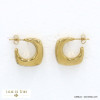 boucles d'oreille acier inoxydable minimaliste contemporain femme 0322067