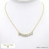 collier acier inoxydable géométrique contemporain barre horizontale strass femme 0122085