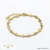 bracelet acier inoxydable chaîne fleurs femme 0222096