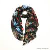 foulard motif feuilles femme 0722521