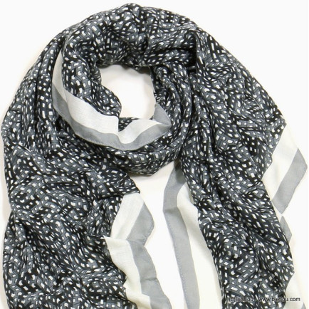 foulard motif lettre H femme 0722517 noir