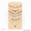 Ensemble de 10 colliers acier inoxydable soleil papillon pierre perle femme 0122558 noir