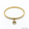 Bracelet jonc ouvrable avec pendentif arbre de vie 0222551 doré
