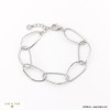 Bracelet chaîne à gros anneaux en acier inoxydable 0222502 argenté