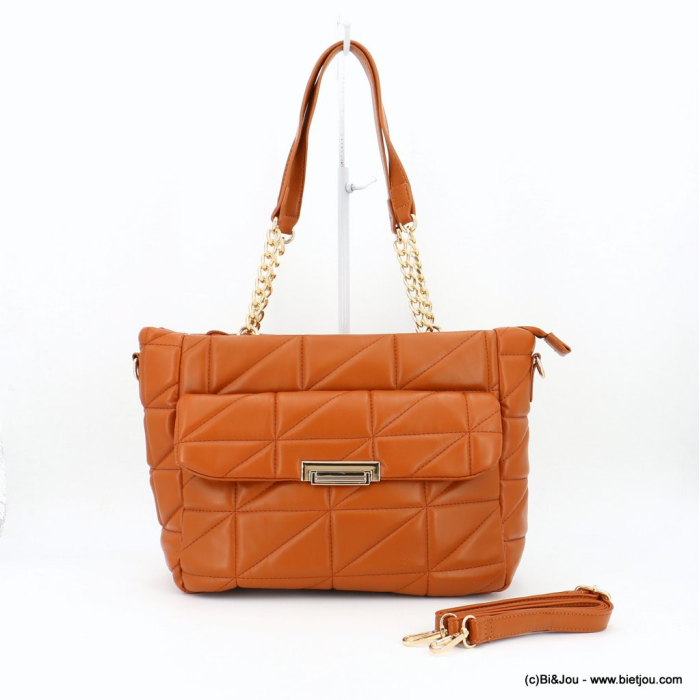 Sac à bandoulière Flora&Co synthétique matelassé poche avant fermoir 0923017 Grossiste