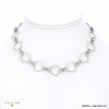 Collier grosse maille géométrique acier inoxydable femme 0123014 argenté