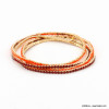 Bracelets fins élastiques à strass multicolores 0223047 rouge