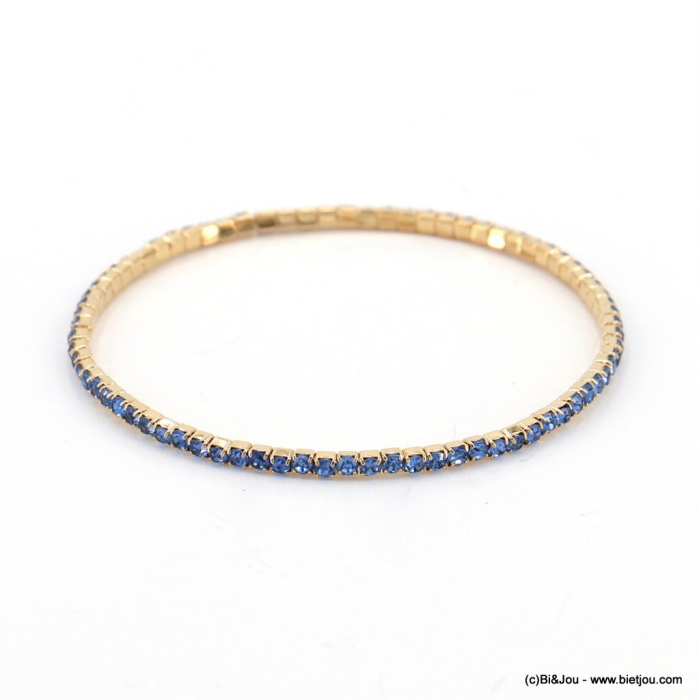Boudin de bracelets fins strass multicolores élastiques pour femme 0223044 multi