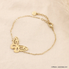 Bracelet romantique papillon en acier inoxydable femme 0223139 doré