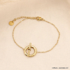 Bracelet avec fermoir à bascule en acier inoxydable 0223138 doré