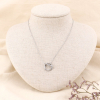 Collier pendentif anneau fermoir acier inoxydable 0123118 argenté
