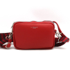 Sac multi compartiments bandoulières imitation cuir grainé 0923506 rouge