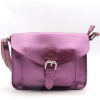 Sac cartable en simili-cuir souple brillant multi-poches bouton aimant et bandoulière pour femme 0923504 violet