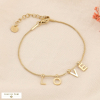 Bracelet lettres LOVE (AMOUR) acier inoxydable 0223504 doré