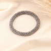 Bracelet perles de verre cristal 0223538 gris clair