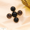 Bague croix xxl en acier et cabochons perles colorées 0423501 noir