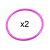 Lot de 2 joncs bouddhiste fin coloré pour femme 0222585 fushia